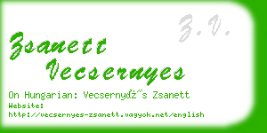 zsanett vecsernyes business card